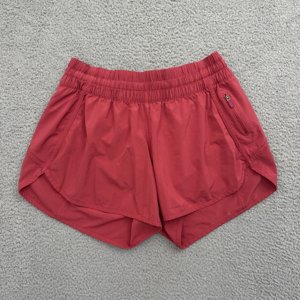 Lululemon Tracker Shorts Low Rise 4" Persian Red Athletic Athleisure Women's 12